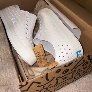 Native Women's White Perforated Sneakers